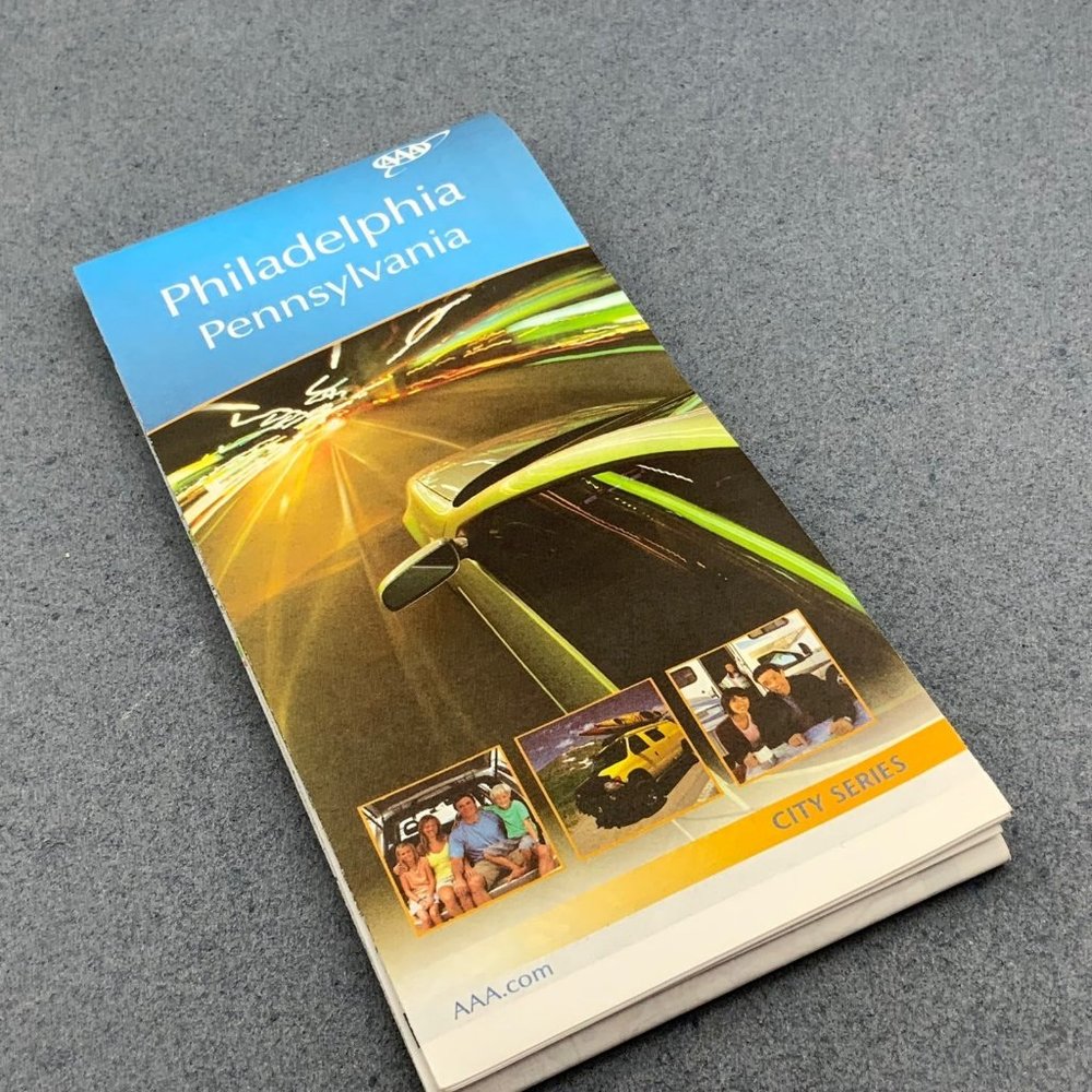 Philadelphia Pennsylvania Road Map AAA 3‘ x 4‘